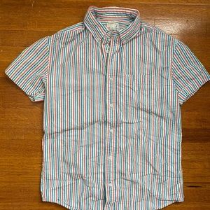 J. Crew Crewcuts Boys Seersucker 100% Cotton Shirt